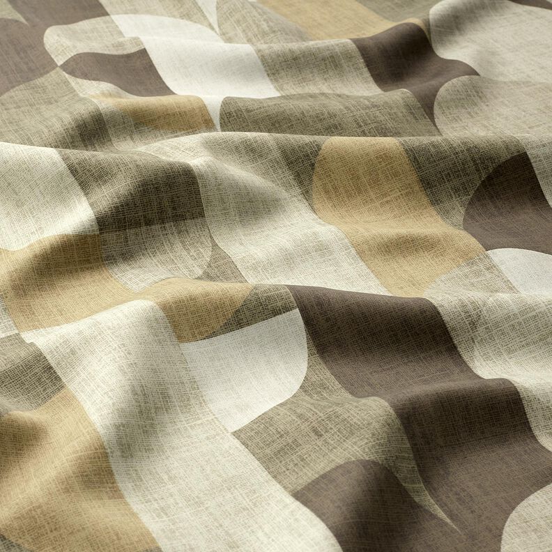 Tecido para efeito de escurecimento Arcos abstratos – caqui/taupe claro,  image number 2