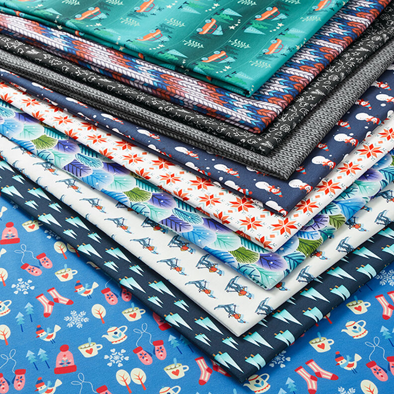 SHIELD PRO Jersey Antimicrobiano Knit – azul real/vermelho | Albstoffe,  image number 5