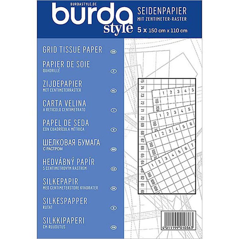 Burda Papel de seda, quadricular,  image number 1