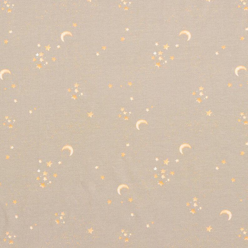 Jersey de algodão Céu estrelado Impressão Digital – taupe claro,  image number 1