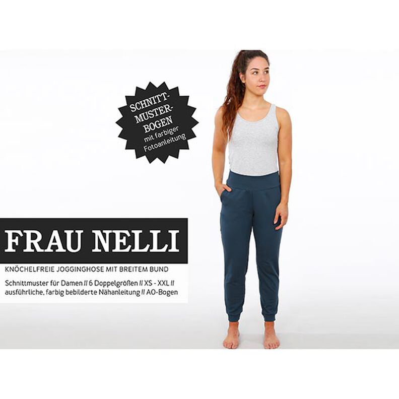 FRAU NELLI - Calças de fato de treino sem tornozelo com cintura larga, Studio Schnittreif  | XS - ,  image number 1