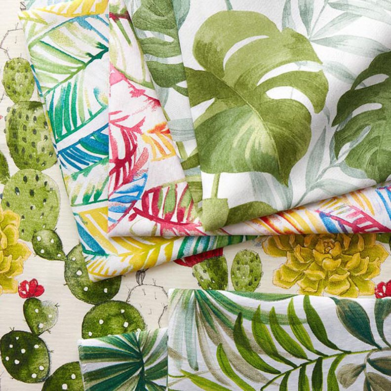 Tecido para decoração Lona Catos – natural/verde,  image number 5