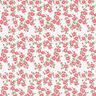 Popelina de algodão Mar de florzinhas – vermelho/branco,  thumbnail number 1