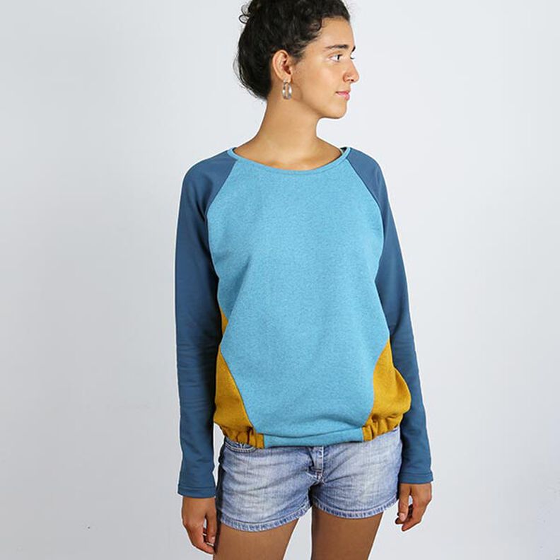 FRAU LILLE - Sweater raglã com costuras divisórias diagonais, Studio Schnittreif  | XS -  XXL,  image number 2