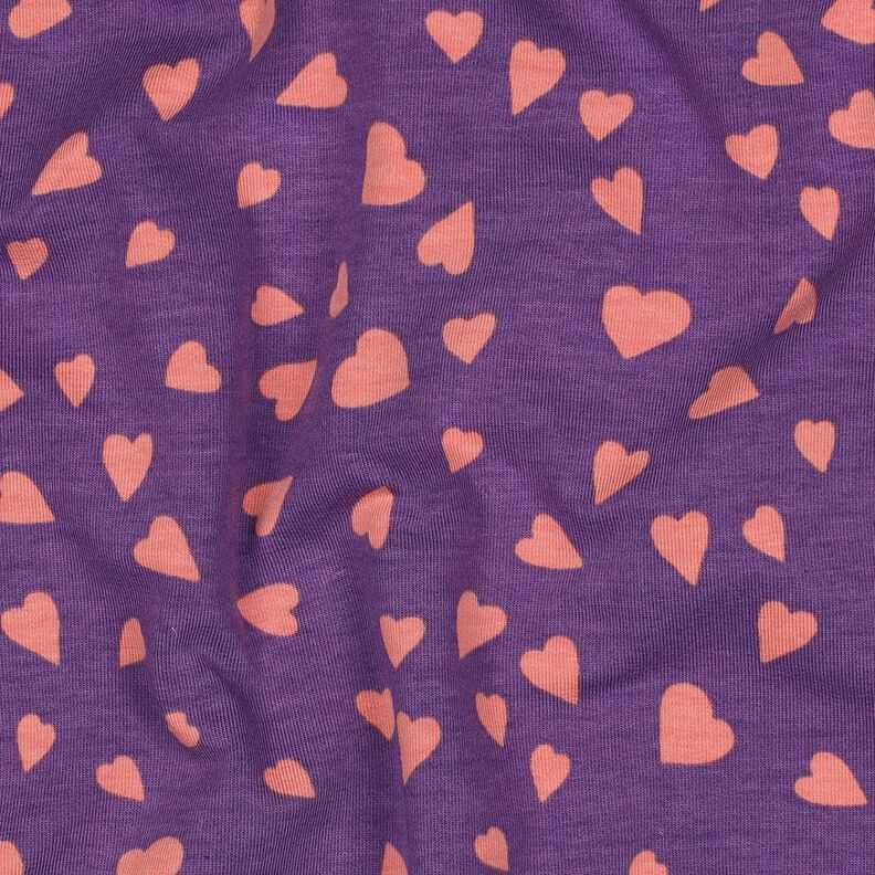 Sweat de verão Corações | Poppy Fabrics – roxo/rosa embaçado,  image number 2
