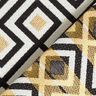 Tecido para decoração Jacquard Losangos Art Déco – branco sujo/dourado,  thumbnail number 4