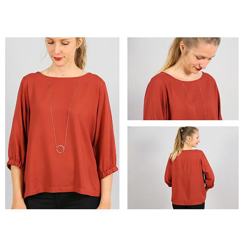 FRAU HOLLY - Blusa larga com bainha franzida, Studio Schnittreif | XS - XXL,  image number 2