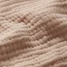 GOTS Musselina de algodão de três camadas – bege escuro,  thumbnail number 3