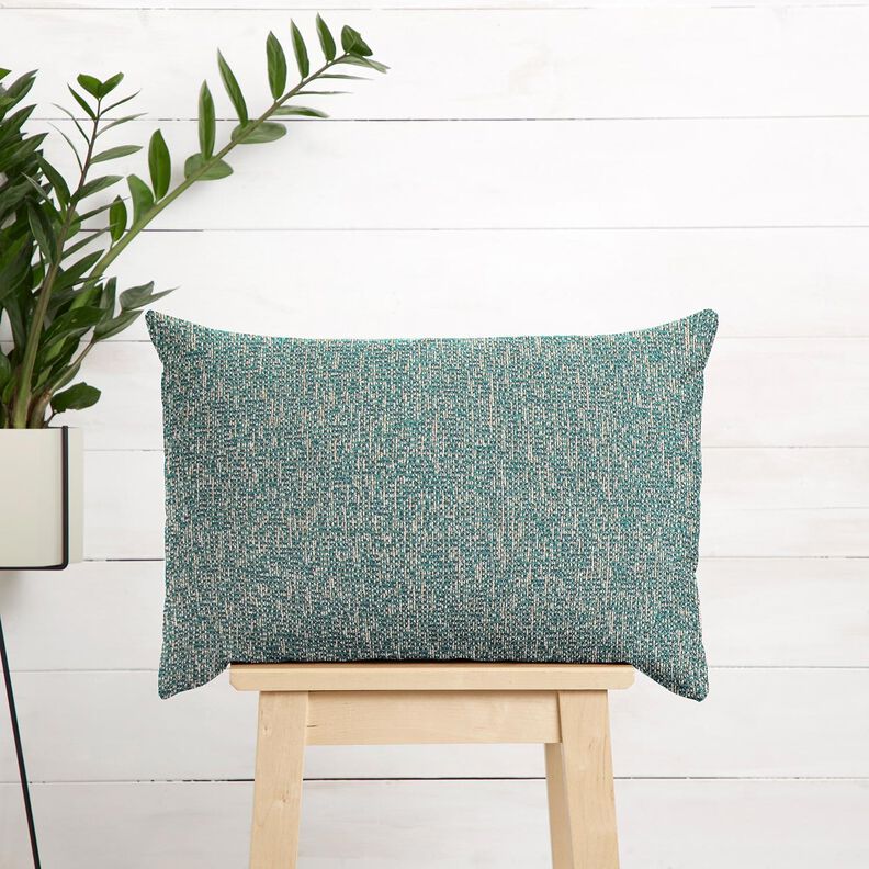 Tecido para estofos tecido colorido – azul petróleo claro/taupe claro,  image number 6