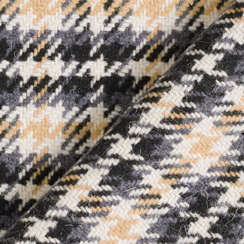 Tecido para sobretudos Xadrez cl&aacute;ssico &ndash; branco sujo/antracite,  image number 4