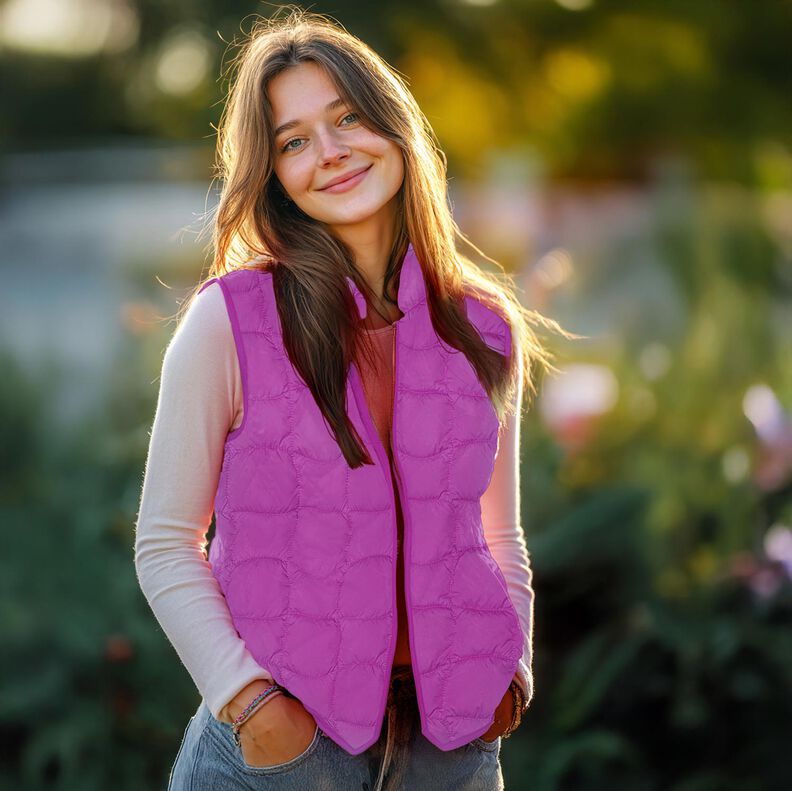 Tecido acolchoado Quadrados ondulados – azul marinho/púrpura,  image number 5