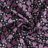 Tecido de viscose Mar de flores – preto/púrpura média,  thumbnail number 3