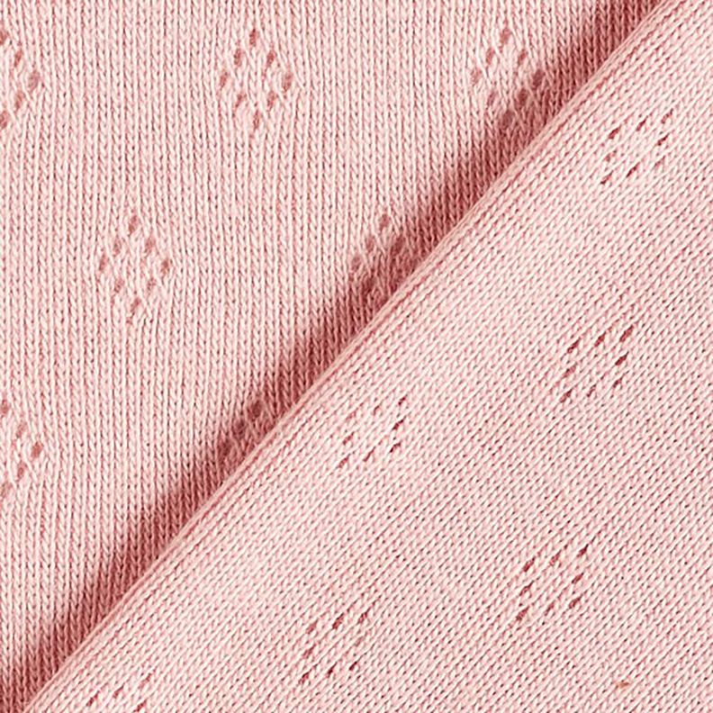 Jersey malha fina com padrão perfurado – rosa embaçado,  image number 3