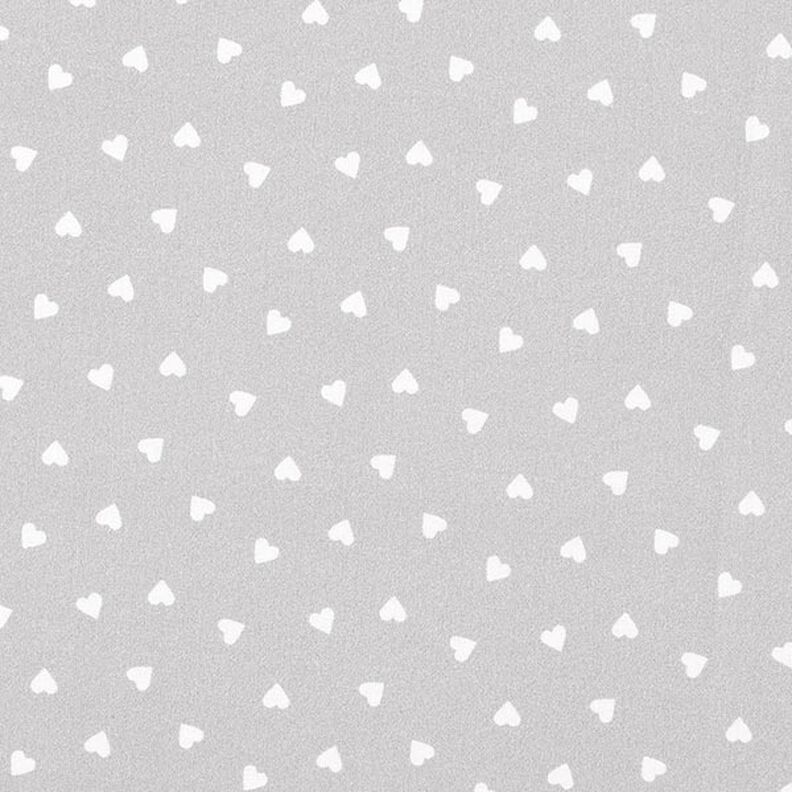 Corações espalhados de popeline de algodão orgânico – cinzento claro,  image number 1