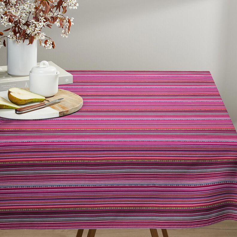 Tecido para decoração Jacquard Riscas finas – púrpura/baga,  image number 5