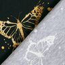 Jersey de algodão Borboletas douradas | Glitzerpüppi – preto,  thumbnail number 4