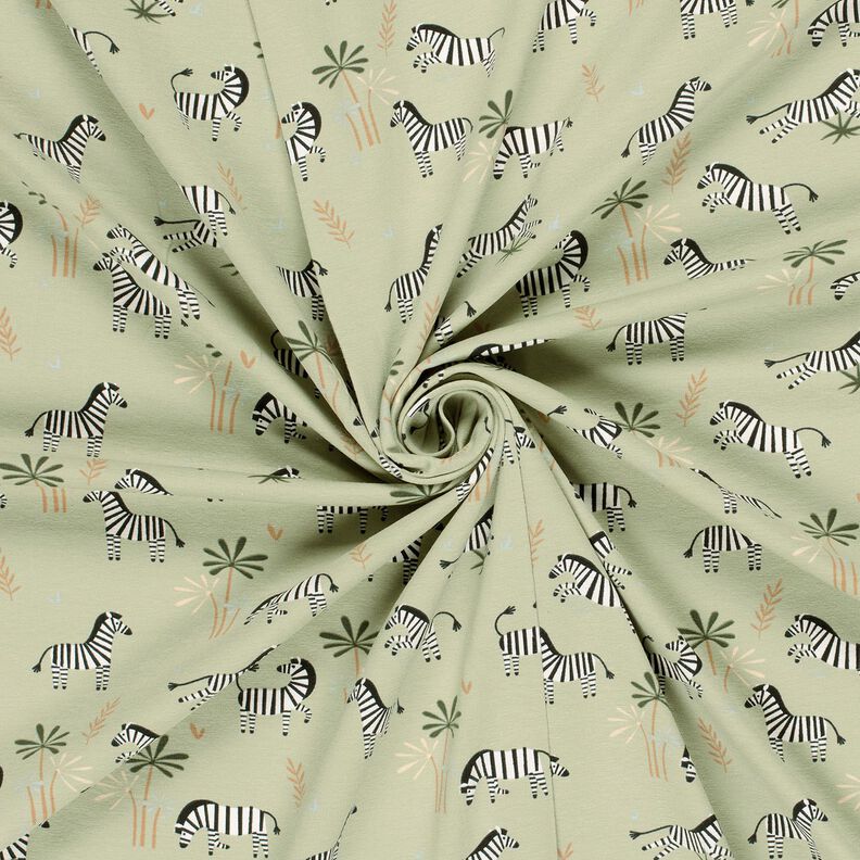 Jersey de algodão Zebras das estepes – verde amarelado,  image number 3