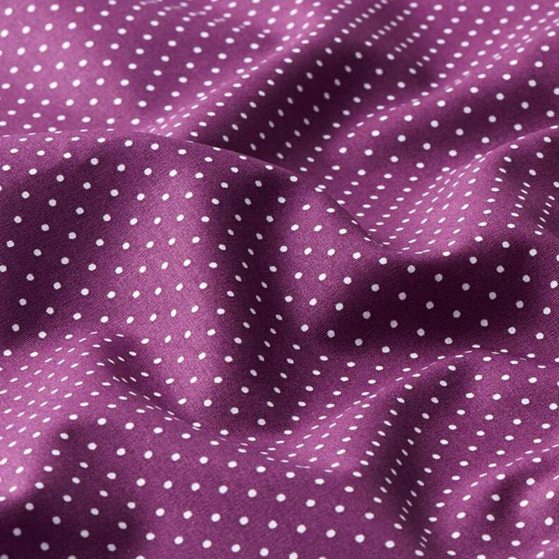 Popelina de algodão pintas pequenas – vermelho violeta médio/branco,  image number 2