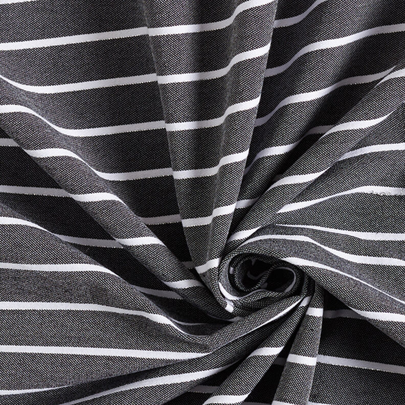Viscose stretch com riscas brilhantes – preto/branco,  image number 3