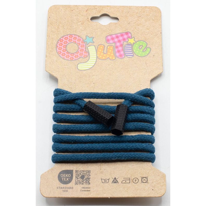 Cord&atilde;o de algod&atilde;o inclui Pontas de cord&atilde;o [1,15 m | &Oslash; 5mm] &ndash; azul petr&oacute;leo claro,  image number 1