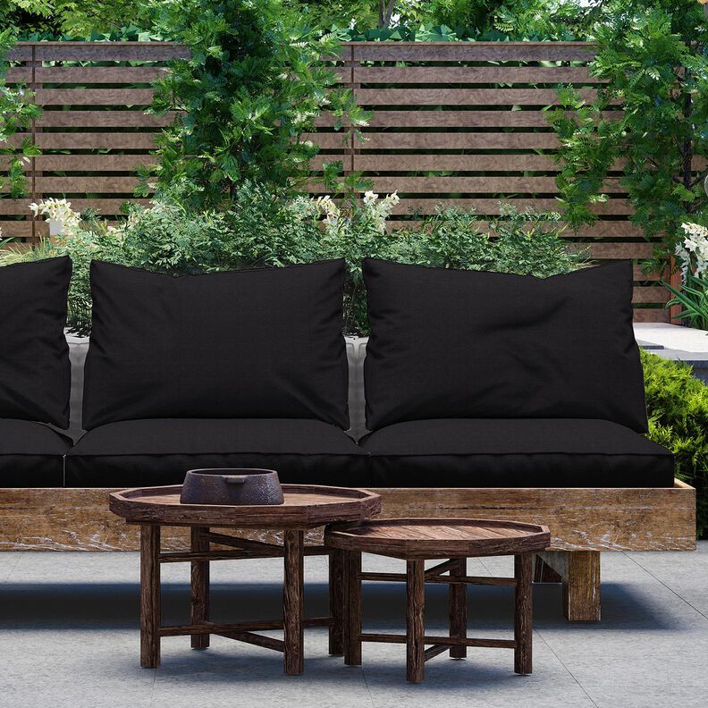 Tecido para exteriores Lona Liso &ndash; preto,  image number 5