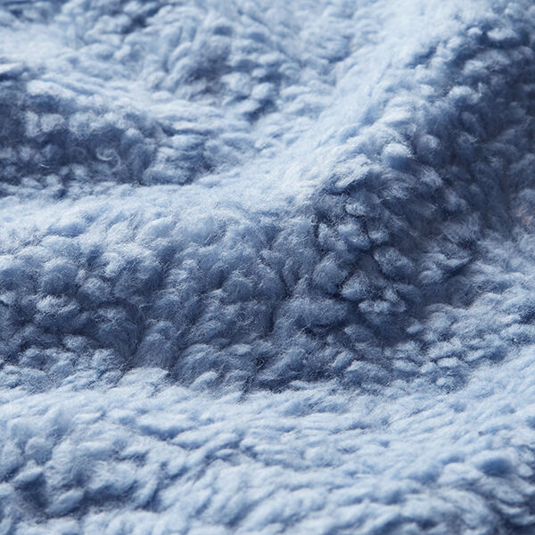 Sherpa de algodão lisa – azul claro,  image number 2
