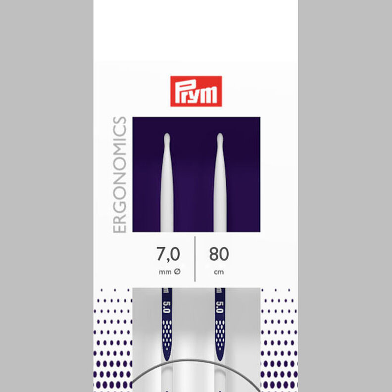 7,0|80cm Agulha de tricot circular Ergonomics | Prym,  image number 2