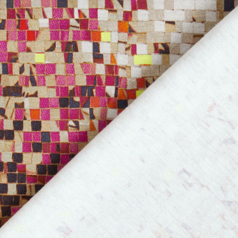 GOTS Jersey de algodão Mosaico disperso | TCC x LOOKS by Wolfgang Joop – vermelho/bege escuro,  image number 6