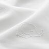 Cetim de algodão Elefantes Bordado – branco,  thumbnail number 2