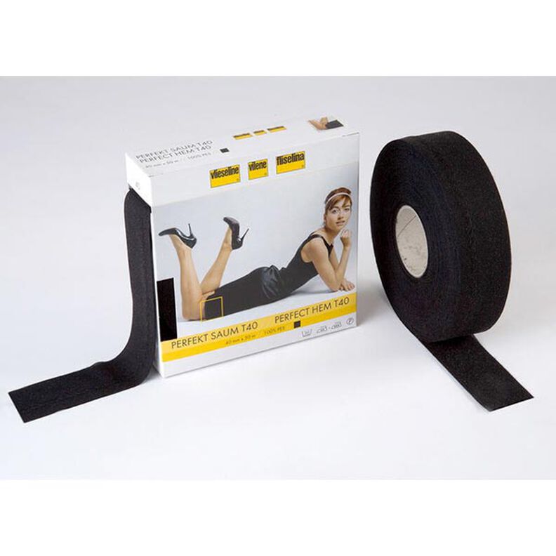 Bainha perfeita [40 mm] | Vlieseline – preto,  image number 1