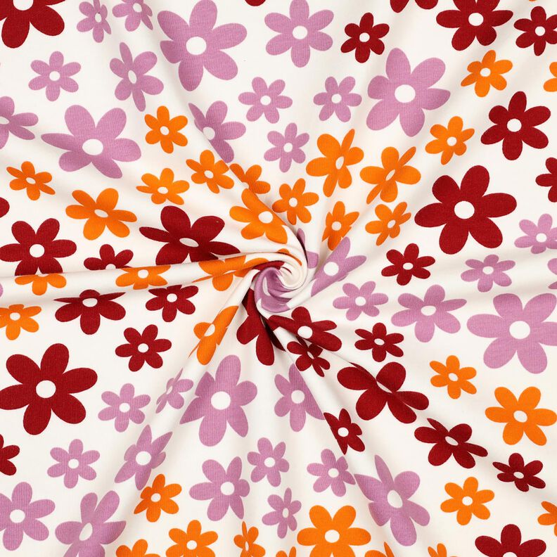 Sweater aconchegante Flores coloridas | Poppy Fabrics – branco sujo,  image number 3