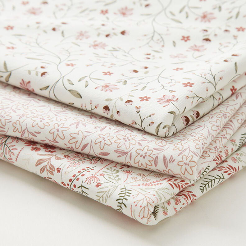 Jersey de algodão Florzinhas desenhadas  – branco sujo,  image number 5