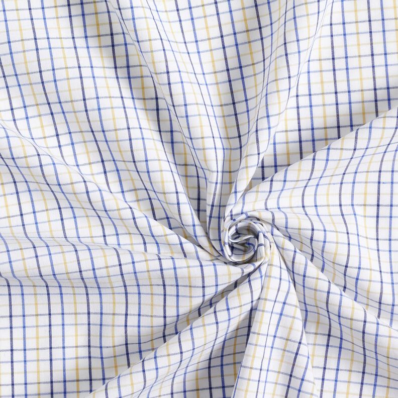 Tecido de algod&atilde;o Xadrez Grade &ndash; branco/azul,  image number 3