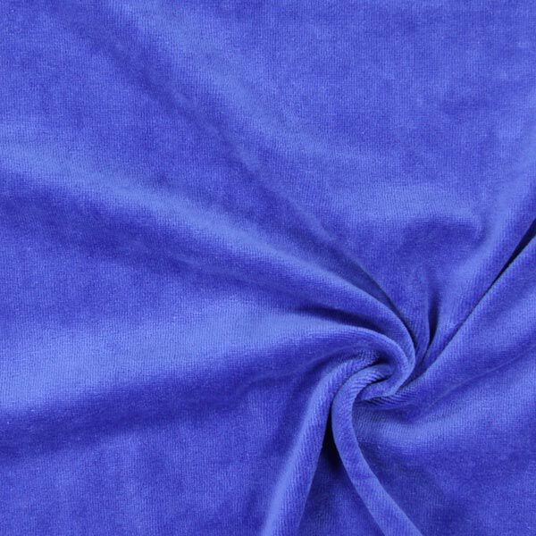 Tecido aveludado Nicki Liso – azul real,  image number 1