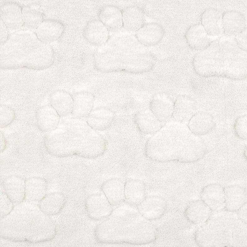 Tecido polar fofinho Patas de cão – marfim,  image number 1