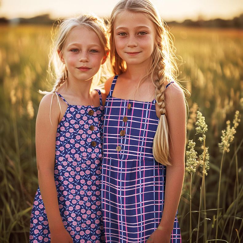 Popelina de algodão Flores de verão | Poppy Fabrics – rosa/índigo,  image number 5