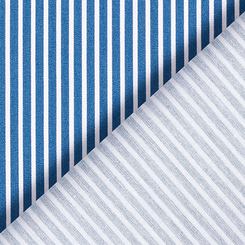 Popelina de algodão Riscas – azul ganga/branco,  image number 4