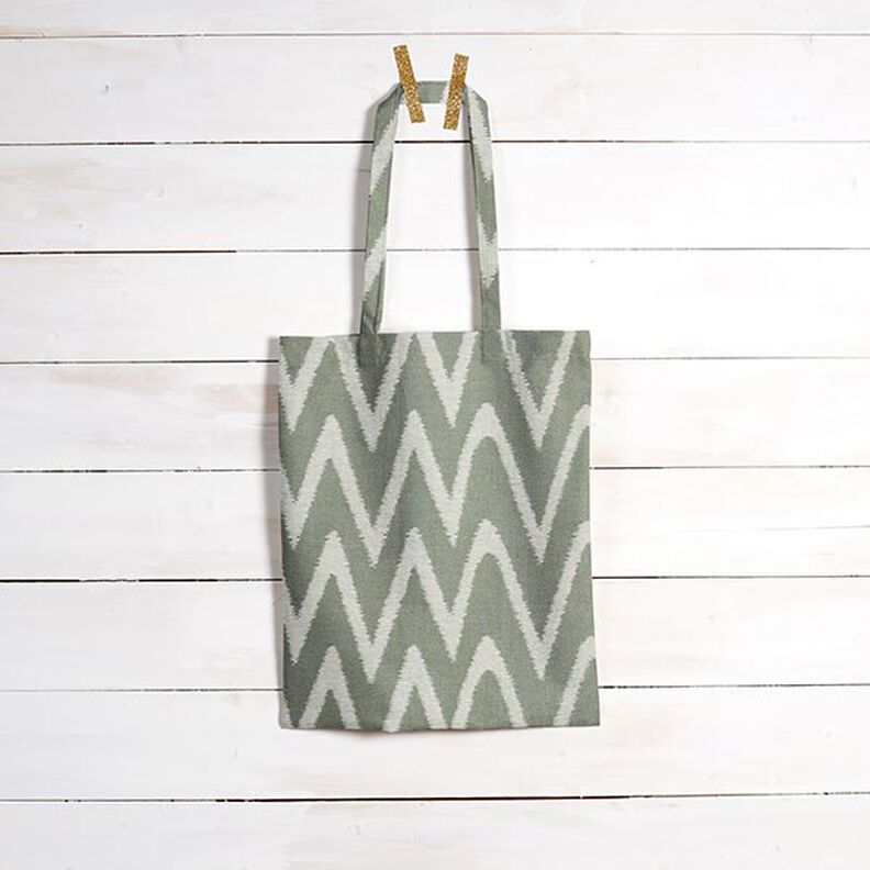 Tecido para exteriores jacquard Padrão Ikat – verde amarelado,  image number 7