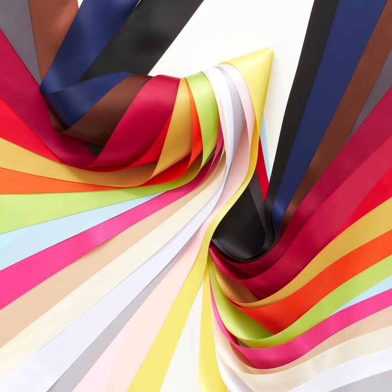 Fita de cetim [50 mm] – cinzento claro,  image number 4