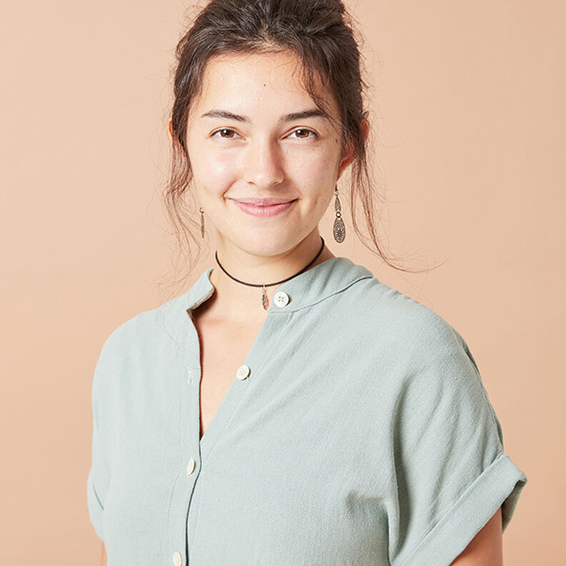 Tecido de linho e viscose – cinzento-seda,  image number 5