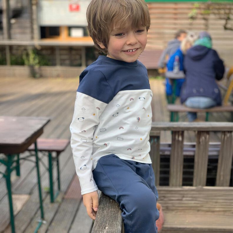 Jersey de algodão médio liso – azul-oceano,  image number 6