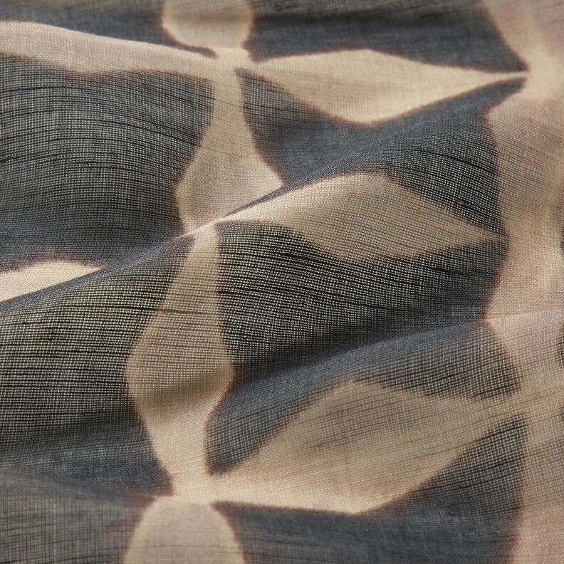 Mistura leve de algodão e linho Cruzes – preto/amêndoa,  image number 2