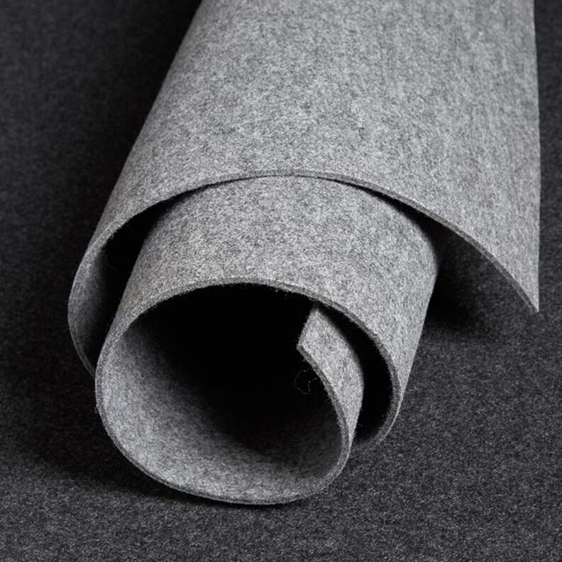 Feltro 100 cm / 4 mm de espessura – cinzento claro,  image number 2