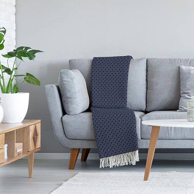 Tecido polar fofinho pintas gravadas – azul-marinho,  image number 5