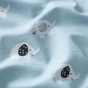 Jersey de algodão Elefantes bebés – azul claro, 