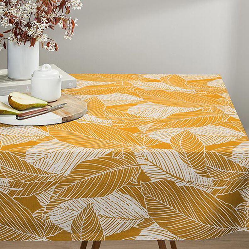 Tecido para decora&ccedil;&atilde;o Lona Folhas grandes &ndash; amarelo-caril,  image number 6