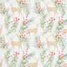 Tecido para decoração Lona Renas e ramos – branco,  thumbnail number 1