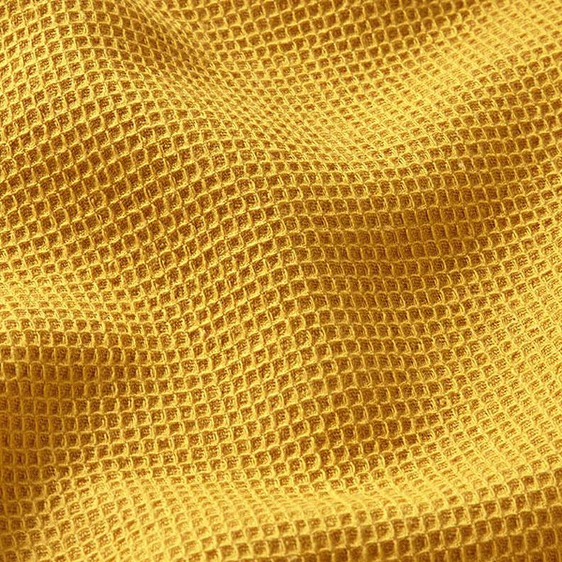 Tecido piqué em favo Mini – amarelo-caril,  image number 2