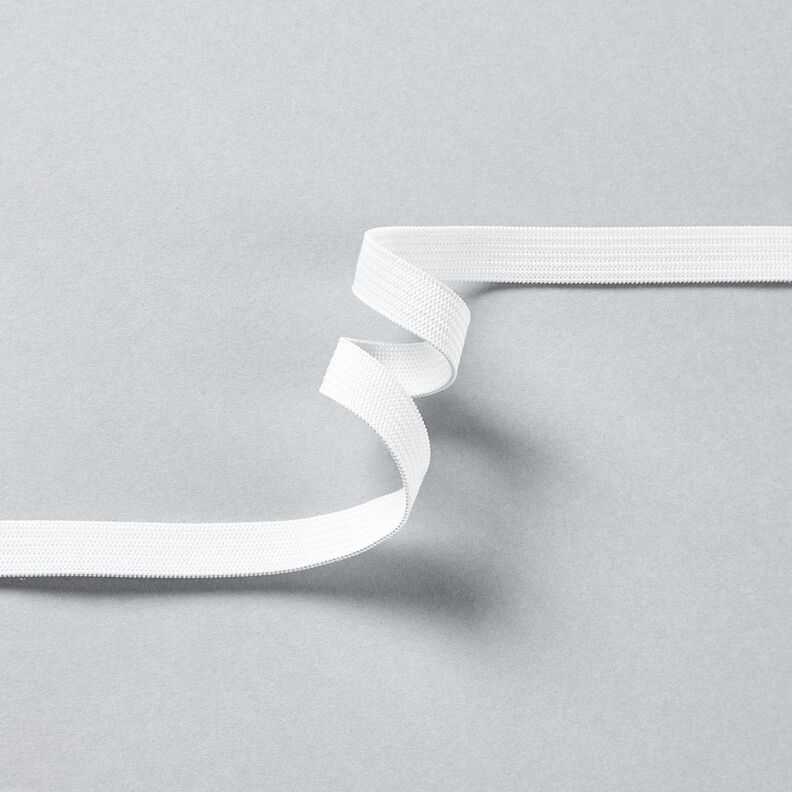 Fita elástica lisa [5 m | 10 mm] – branco,  image number 2