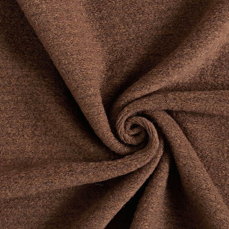 Malha para sobretudos Mistura de lã Melange – cor de chocolate,  image number 1